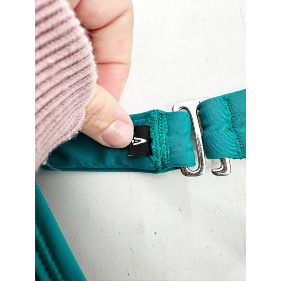 Andrea Lyamah Gura Corset Bikini Top in Ocean Teal Blue Size Medium - Picture 5 of 5